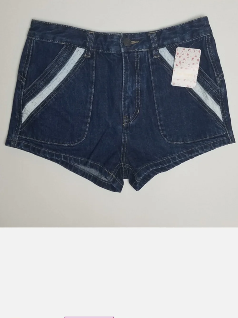 Free People Dark Denim Jeans with Contrast Stitching